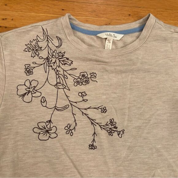 Matilda Jane beige embroidered flower long sleeve top - Picture 3 of 6